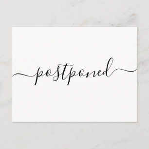 Modern Postponed Wedding Announcement Briefkaart