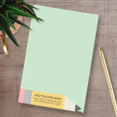 Modern potlood met informatie over leraar en leslo post-it® notes