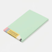 Modern potlood met informatie over leraar en leslo post-it® notes (Schuin)