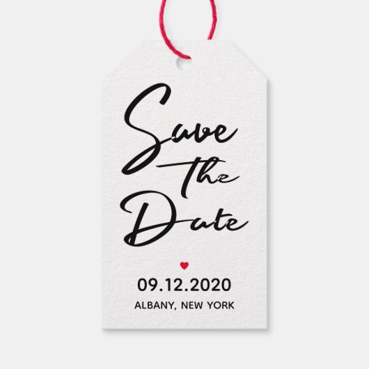 Modern Potlood Noteer Ons In Agenda Bewaar De Datu Cadeaulabel (Achterkant)