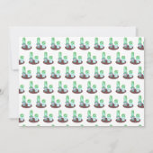 Modern Potted Cactus Greenery Housewarming Party Kaart (Achterkant)