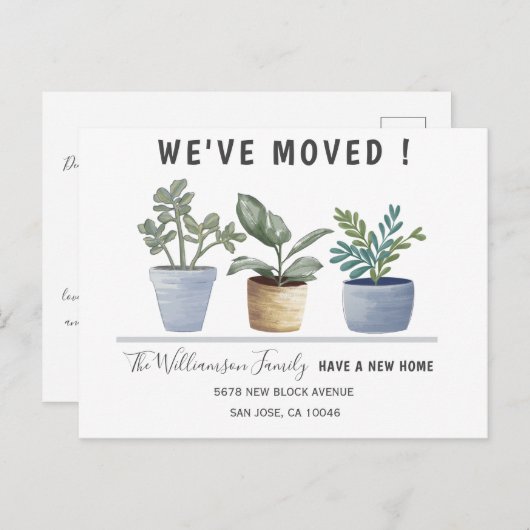 Modern Potted Planten We hebben onze aankondiging (Voorkant / Achterkant)