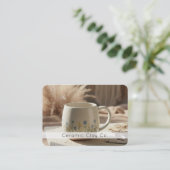 Modern Pottery Handmade Ceramic Clay QR Code  Visitekaartje (Staand voorkant)