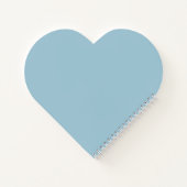 Modern Powder Blue Monogram Heart Notitieboek (Achterkant)