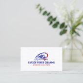 Modern Power Cleaning Logo Visitekaartje (Staand voorkant)