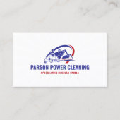 Modern Power Cleaning Logo Visitekaartje (Voorkant)