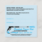 Modern Power House Cleaning Pressure Washing Aanbevelingskaartje (Achterkant)