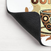 Modern Powered by Coffee – Trendy Koffie Typografi Muismat (Hoek)
