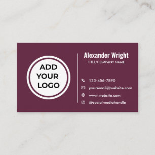 Modern Pr Plum Berry Logo Toevoegen Contact Visite Visitekaartje
