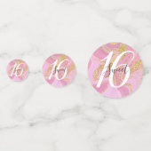 Modern Precious Pink Gold Marble Sweet 16 Confetti (Voorkanten)