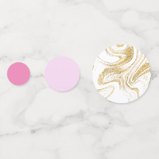 Modern Precious Pink Gold Marble Sweet 16 Confetti (Achterkanten)