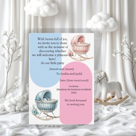 Modern Pregnancy Announcement Card - Bilingual Ara Kaart