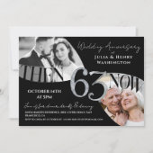 Modern Premium 63rd Wedding Anniversary Kaart (Voorkant)