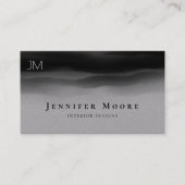 Modern Premium - Abstract monogram grijs en zwart Visitekaartje (Voorkant)