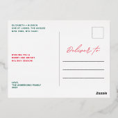 MODERN Premium Gold MERRY CHRISTMAS MULTI Photo Folie Feestdagen Briefkaart (Achterkant)