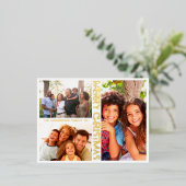 MODERN Premium Gold MERRY CHRISTMAS MULTI Photo Folie Feestdagen Briefkaart (Staand Voorkant)
