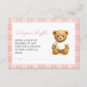 Modern Preppy Beer Baby shower Luier Raffle Informatiekaartje (Voorkant)