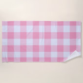 Modern Preppy Gingham Strandlaken (Voorkant)