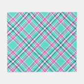 Modern  Preppy Girly Chic Tartan Pattern Fleece Deken (Voorkant (Horizontaal))