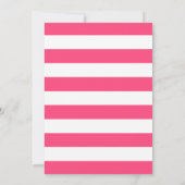 Modern Preppy Hot Pink Script Photo Afstuderen Aankondiging (Achterkant)