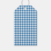 Modern Preppy Monogram en Gingham Gift Labels Cadeaulabel (Achterkant)
