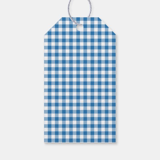 Modern Preppy Monogram en Gingham Gift Labels Cadeaulabel (Achterkant)