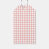 Modern Preppy Monogram en Gingham Gift Labels Cadeaulabel (Achterkant)