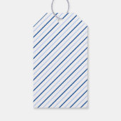 Modern Preppy Monogram en Stripe Gift Labels Cadeaulabel (Achterkant)