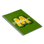 Modern Preppy Monogram Jongens Notitieboek (Rechterzijde)