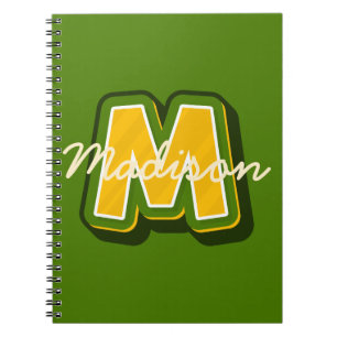 Modern Preppy Monogram Jongens Notitieboek