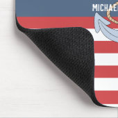 Modern preppy Nautical navy met anker Muismat (Hoek)