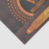 Modern Preppy Persoonlijke Monogram Familienaam Tissuepapier (Detail)