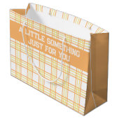 Modern Preppy Plaid Orange Yellow Pattern Groot Cadeauzakje (Achterkant Gekanteld)