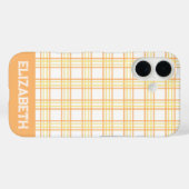 Modern Preppy Plaid Varsity Font Orange Yellow Case-Mate iPhone Case (Achterkant (horizontaal))