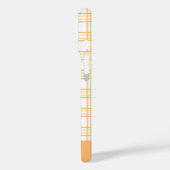 Modern Preppy Plaid Varsity Font Orange Yellow Case-Mate iPhone Case (Achterkant / Links)