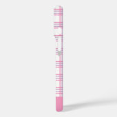 Modern Preppy Plaid Varsity Font Pink Purple Case-Mate iPhone Case (Achterkant / Links)