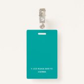 Modern Press Bar Code, Logo ID Badge (Achterkant met clip)