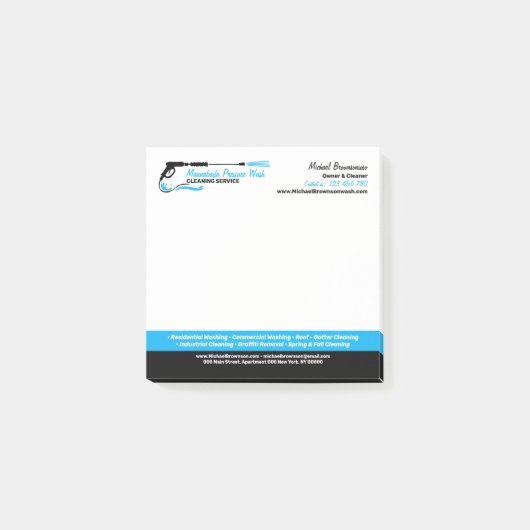 Modern Pressure Washing Classic House Cleaning Post-it® Notes (Voorkant)