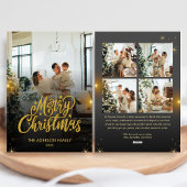 Modern Prettig Kerst Familie Foto Feestdagenkaart