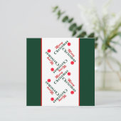 Modern Prettig Kerstfeest, Hanger Ornament Platte  (Staand voorkant)