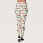 Modern Prettig Kerstfeest Leggings (Achterkant)
