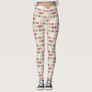 Modern Prettig Kerstfeest Leggings