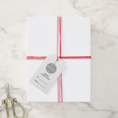 Modern Prettig Kerstfeest met Kerstbal Cadeaulabel (Met Touw)