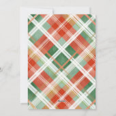 Modern Prettig Kerstfeest Rood Groen Feestdagenkaart (Achterkant)