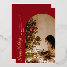 Modern Prettige feestdagen 2-fotoKerstmis