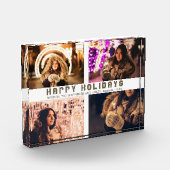 Modern Prettige feestdagen 4 Foto collage (Links)