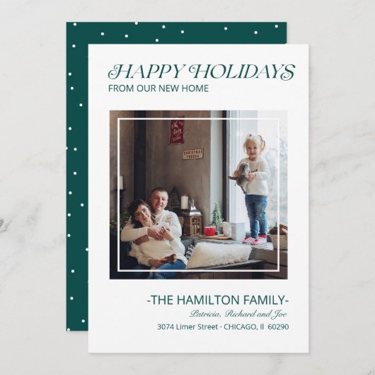 Modern Prettige feestdagen Bewegende Aankondiging  (Voorkant / Achterkant)