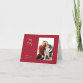 Modern Prettige feestdagen | Eén foto met rode oms (Voorkant)