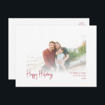 Modern Prettige feestdagen | Foto met rode scripti<br><div class="desc">Deze moderne prettige feestdagen | Het rode script vervaagt vakantiefoto-briefkaart is perfect voor je minimalistische shabby chic boho red and white vakantion groet. De minimale witte handgeschreven kalligrafie is delicaat en robuust, terwijl het klasje en elegant blijft. U zult vinden dat alles over dit product editable is, zodat voel vrij...</div>