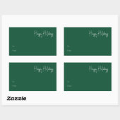 Modern Prettige feestdagen | Groen groot cadeau Rechthoekige Sticker (Vel)